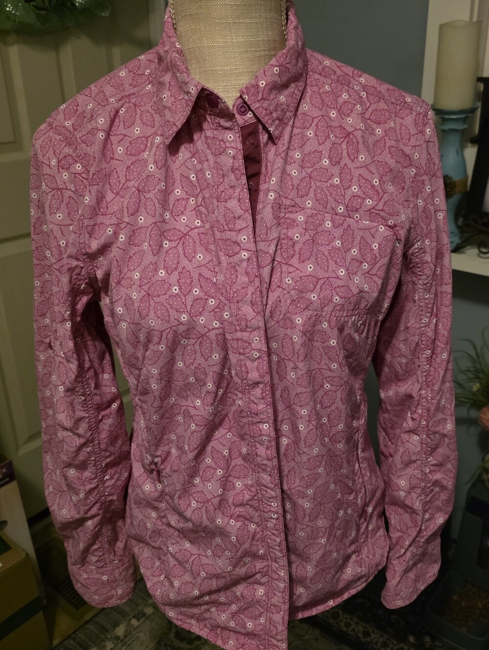 LL Bean Leaf/Floral Pattern